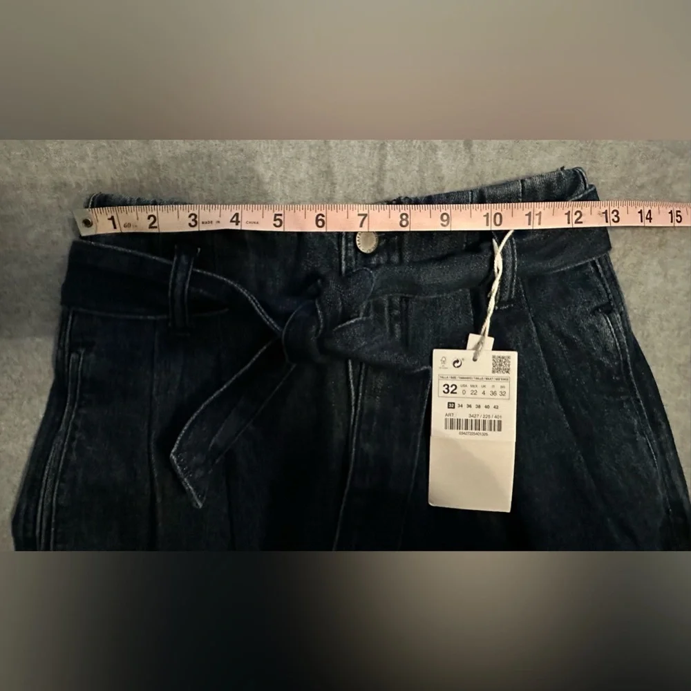 NWT Zara TRF wide leg jeans size 0 - Picture 8 of 9